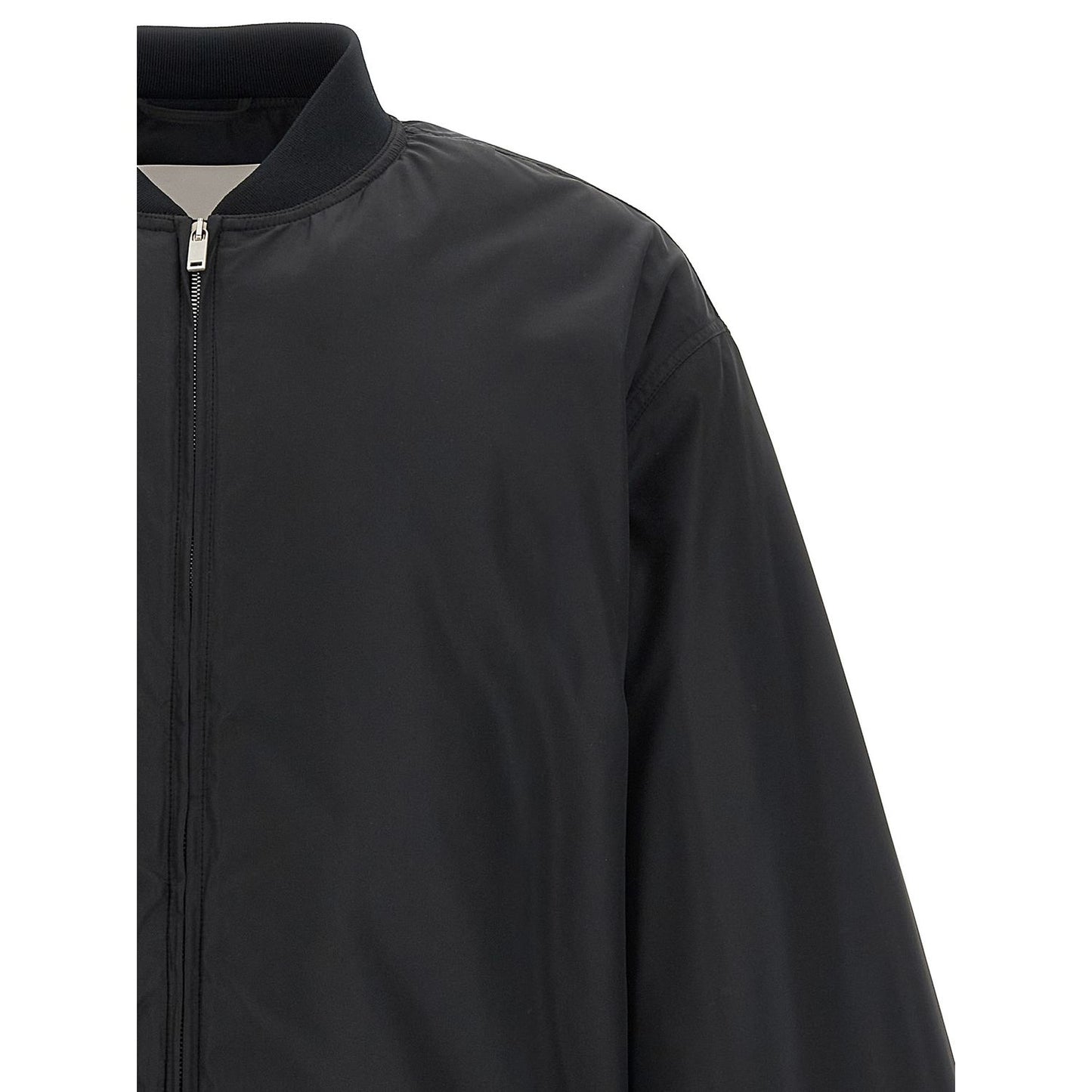 Jil Sander Black Polyester Bomber