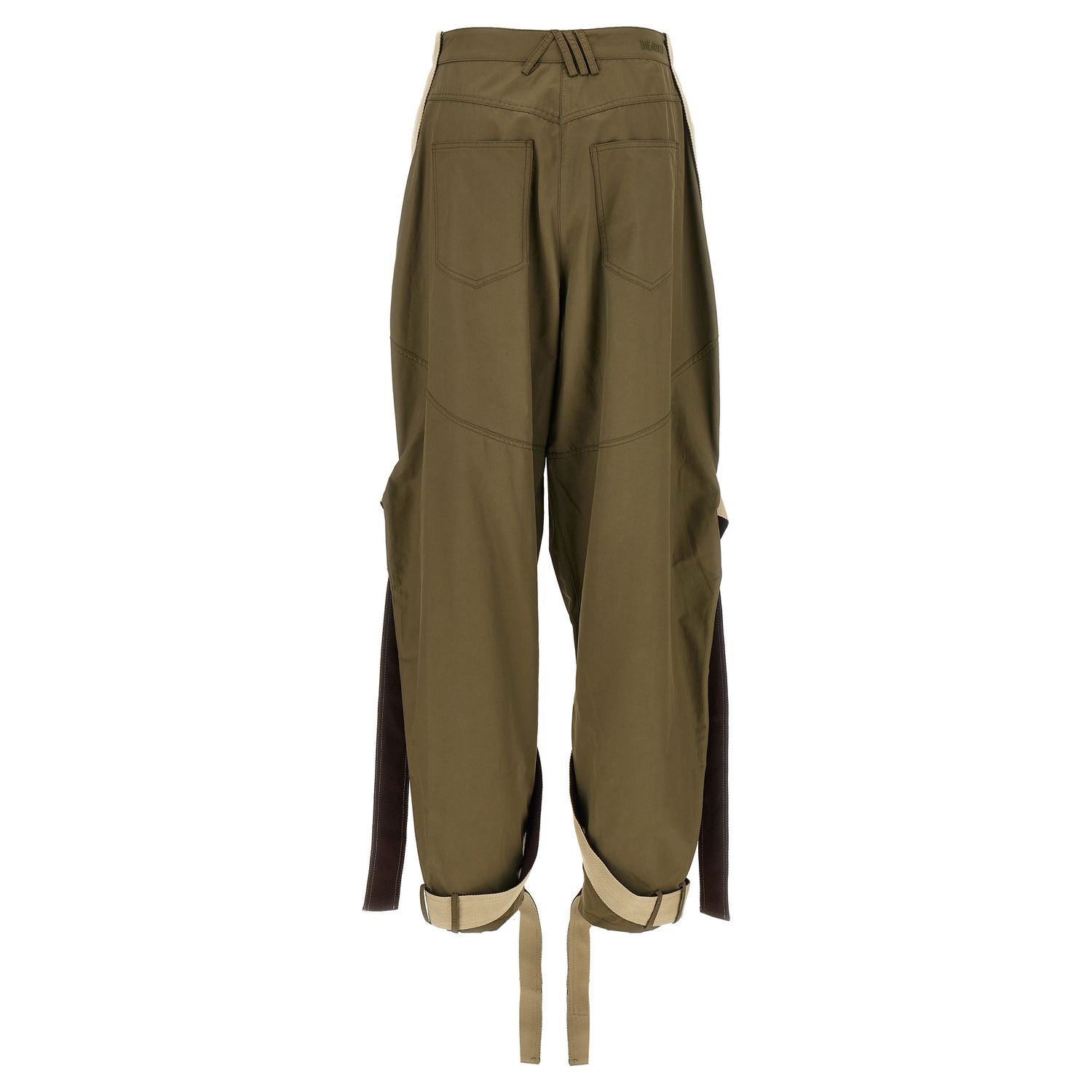 The Attico Bicolor Cotton Cargo Pants
