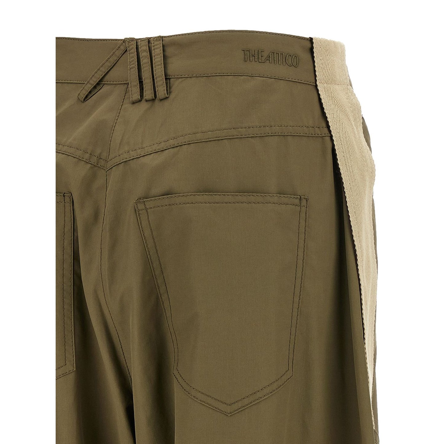 The Attico Bicolor Cotton Cargo Pants