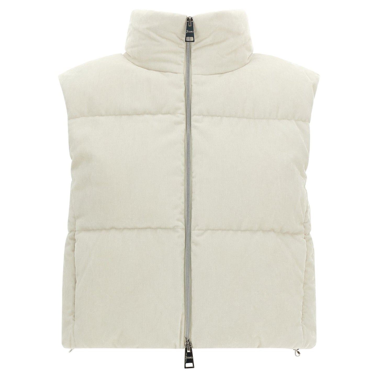 Herno White Viscose Sleeveless Jacket