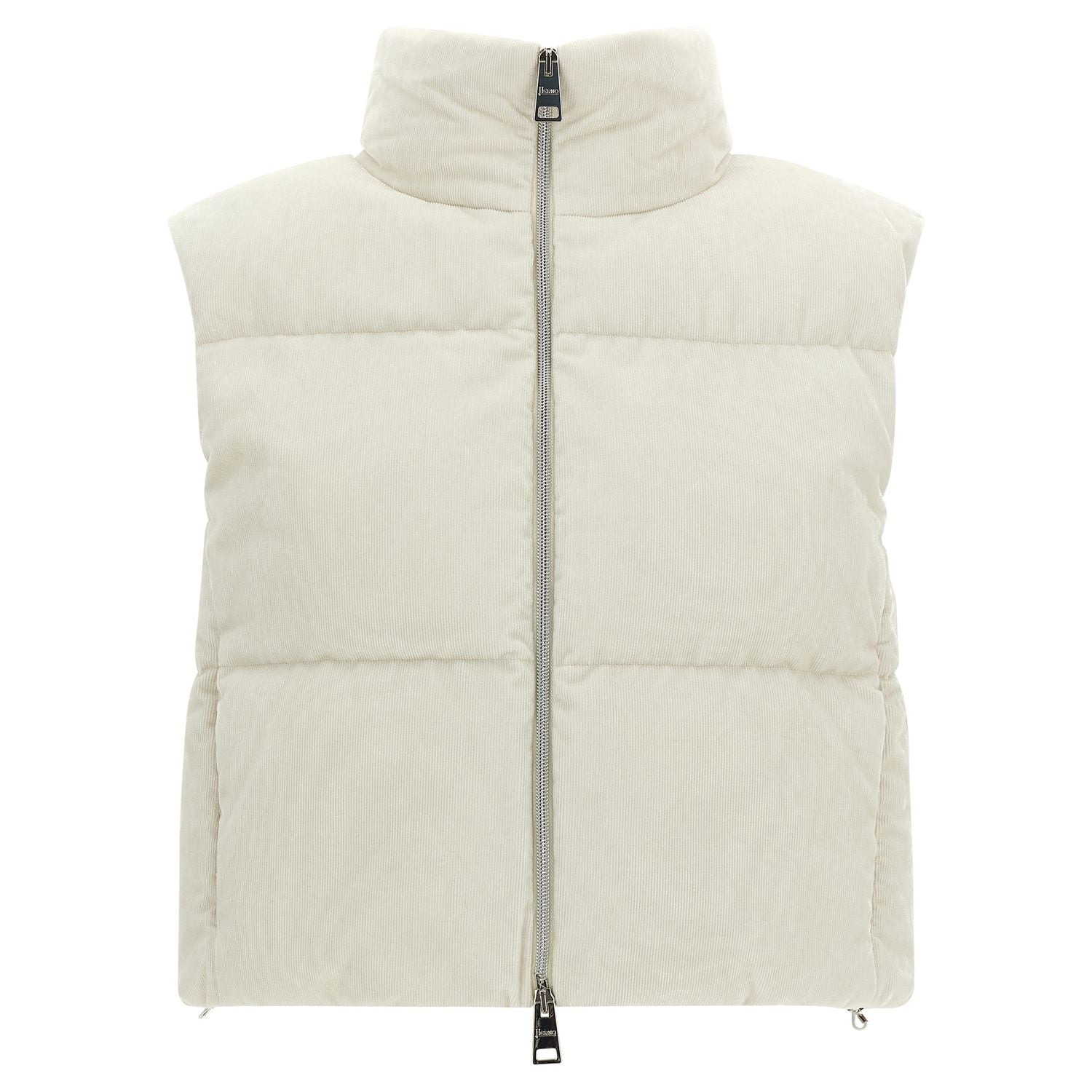 Herno White Viscose Sleeveless Jacket