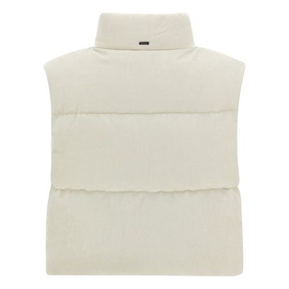 Herno White Viscose Sleeveless Jacket