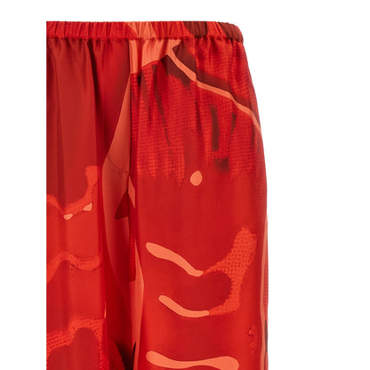 Ferragamo Multicolor Silk Casual Pants