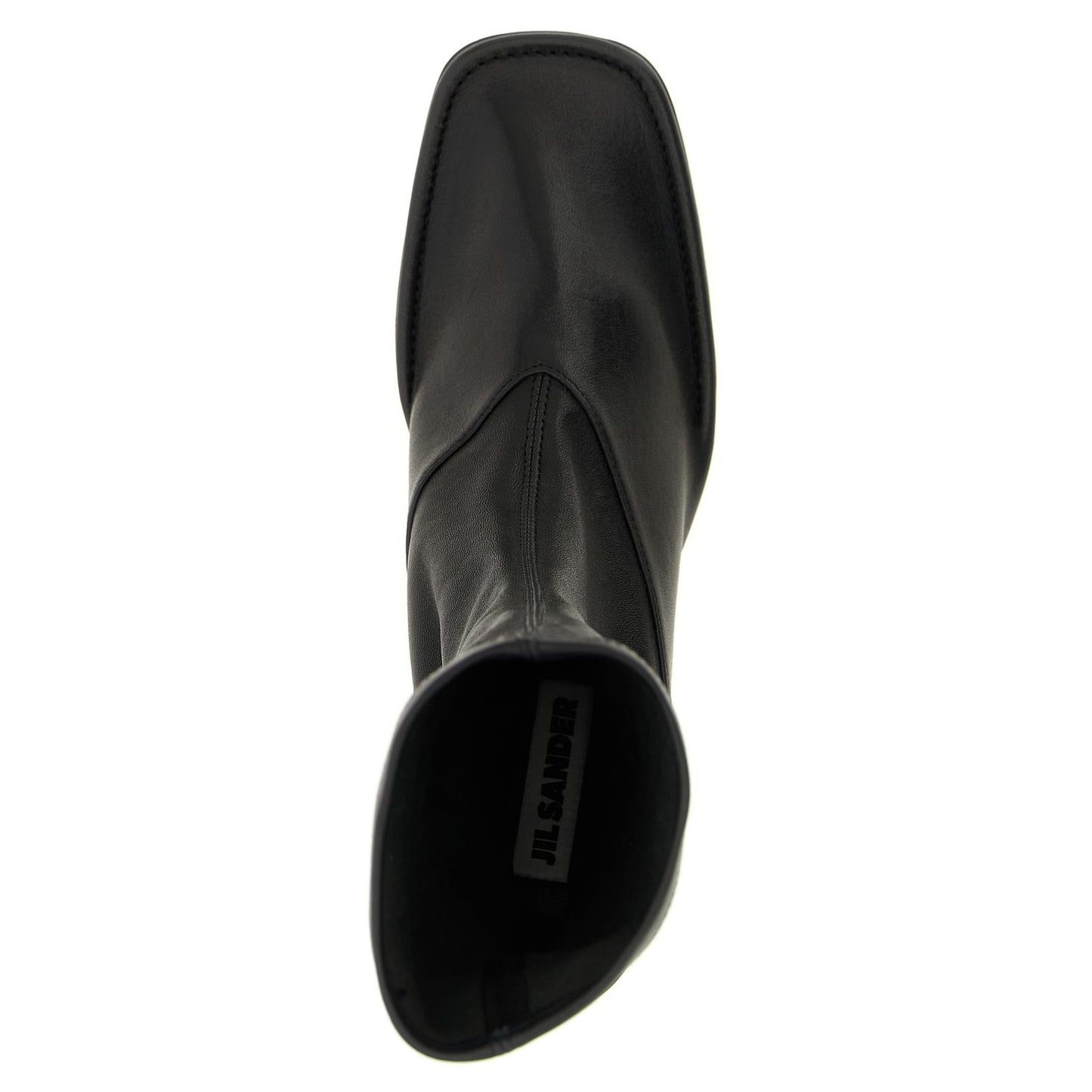 Jil Sander Black Lamb Leather Ankle Boots