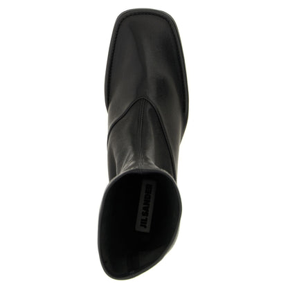 Jil Sander Black Lamb Leather Ankle Boots