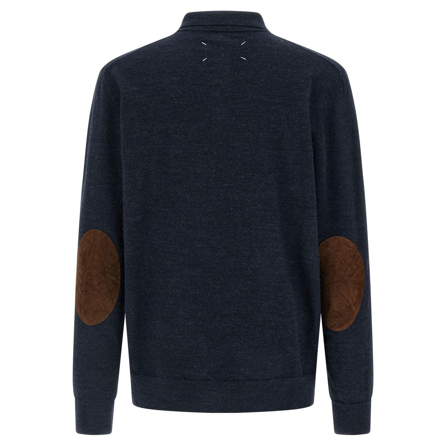 Maison Margiela Blue Wool Polo Shirt