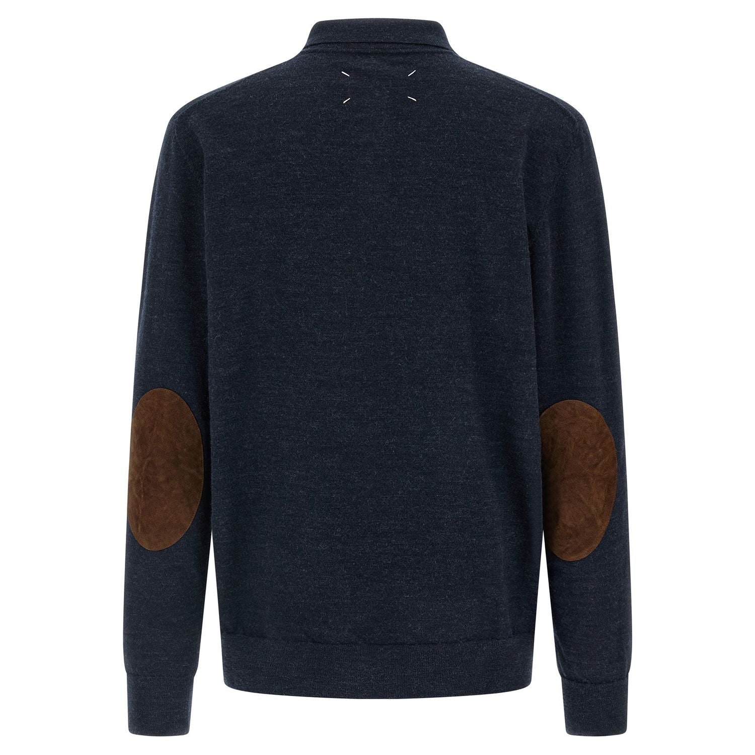 Maison Margiela Blue Wool Polo Shirt