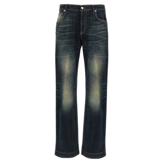 Alexander McQueen Blue Cotton Jeans Denim