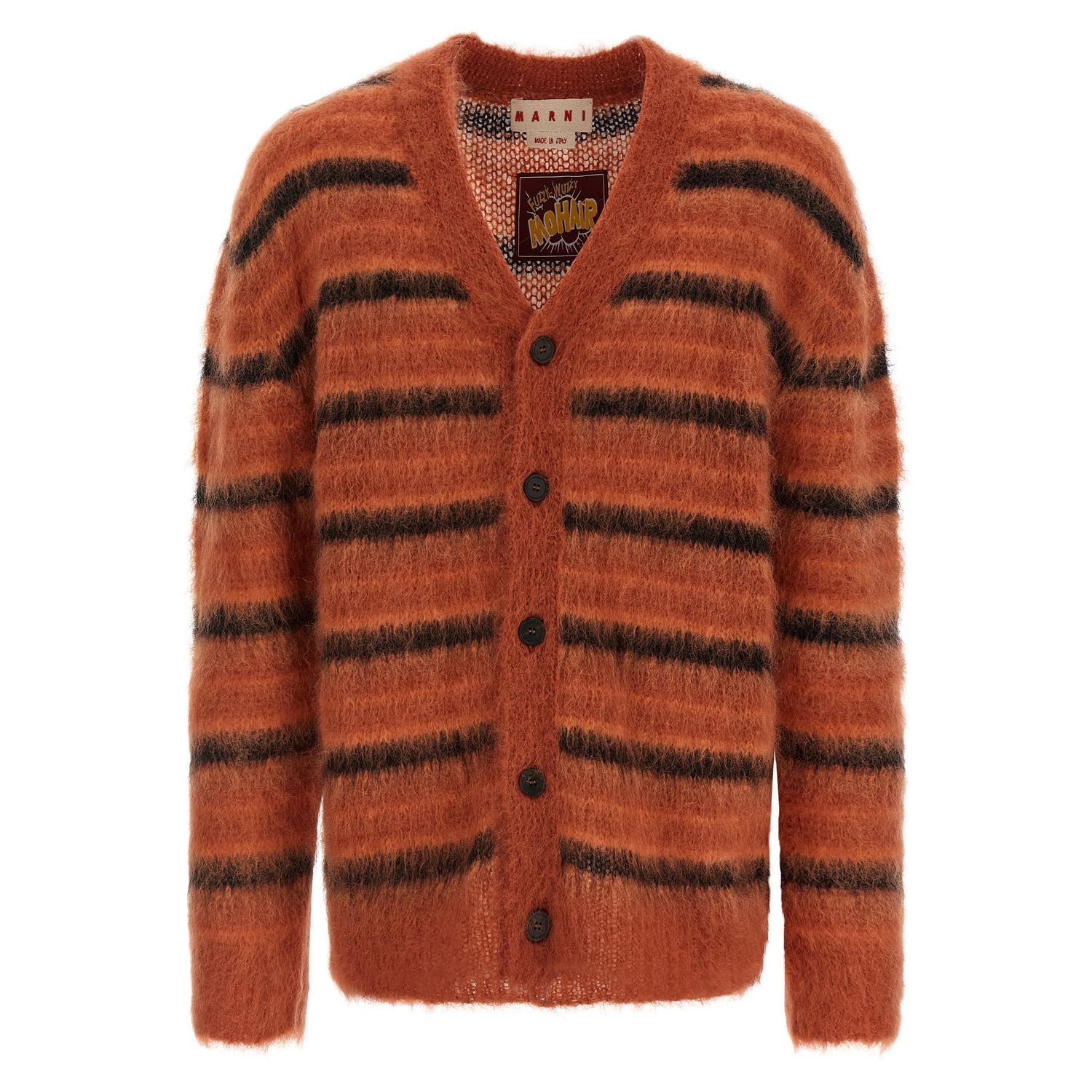Marni Orange Fabric Cardigan