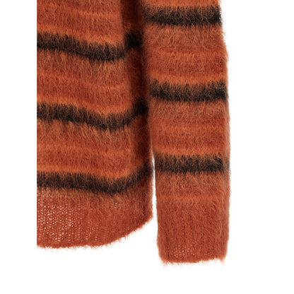 Marni Orange Fabric Cardigan