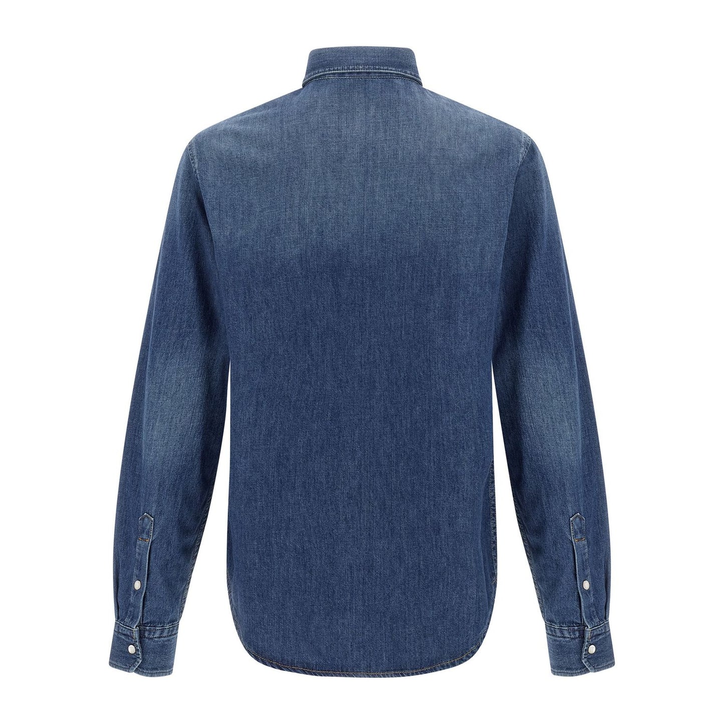 Versace Blue Cotton Blouse