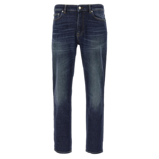 Department 5 Blue Cotton Straight-Leg Jeans