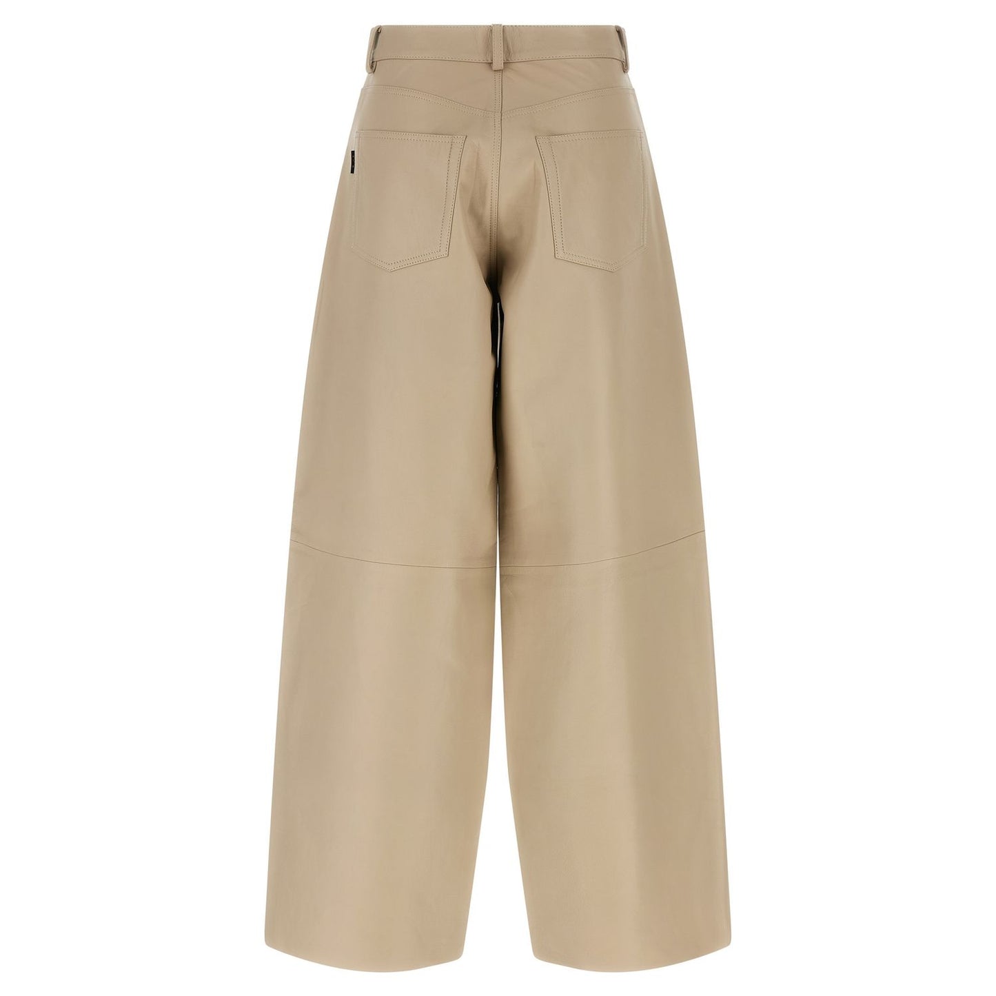 Haikure Beige Leather Pants