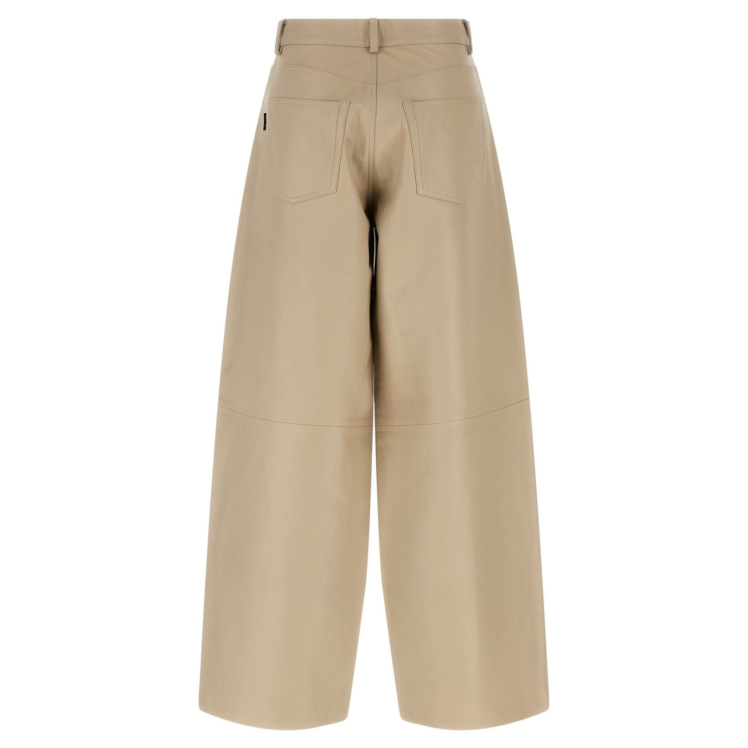 Haikure Beige Leather Pants