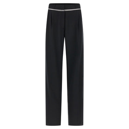 Nensi Dojaka Black Virgin Wool Casual Pants