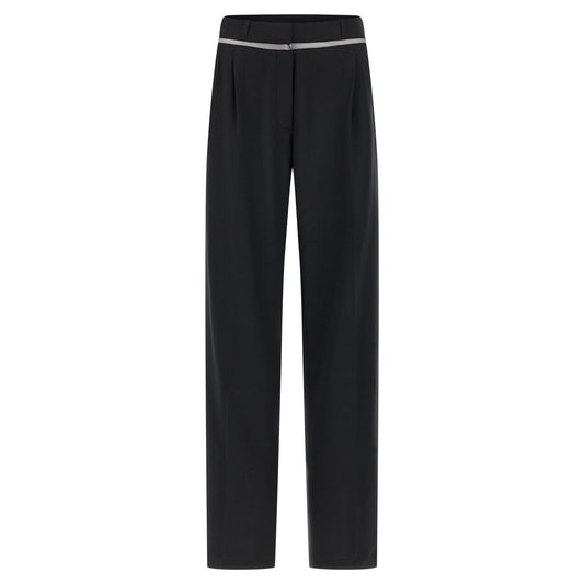 Nensi Dojaka Black Virgin Wool Casual Pants