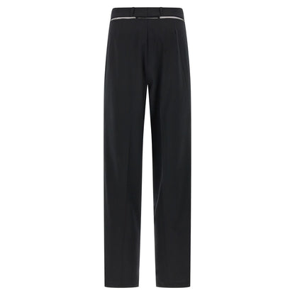 Nensi Dojaka Black Virgin Wool Casual Pants