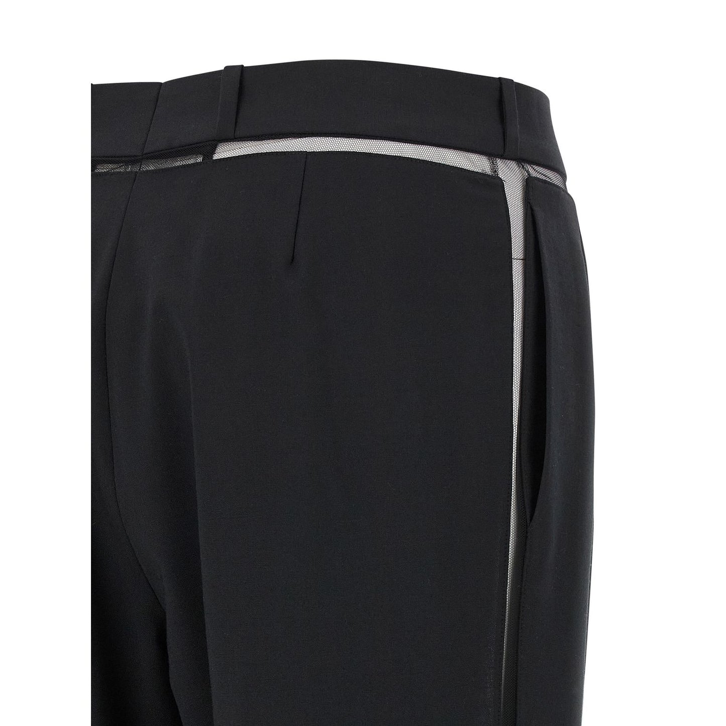 Nensi Dojaka Black Virgin Wool Casual Pants