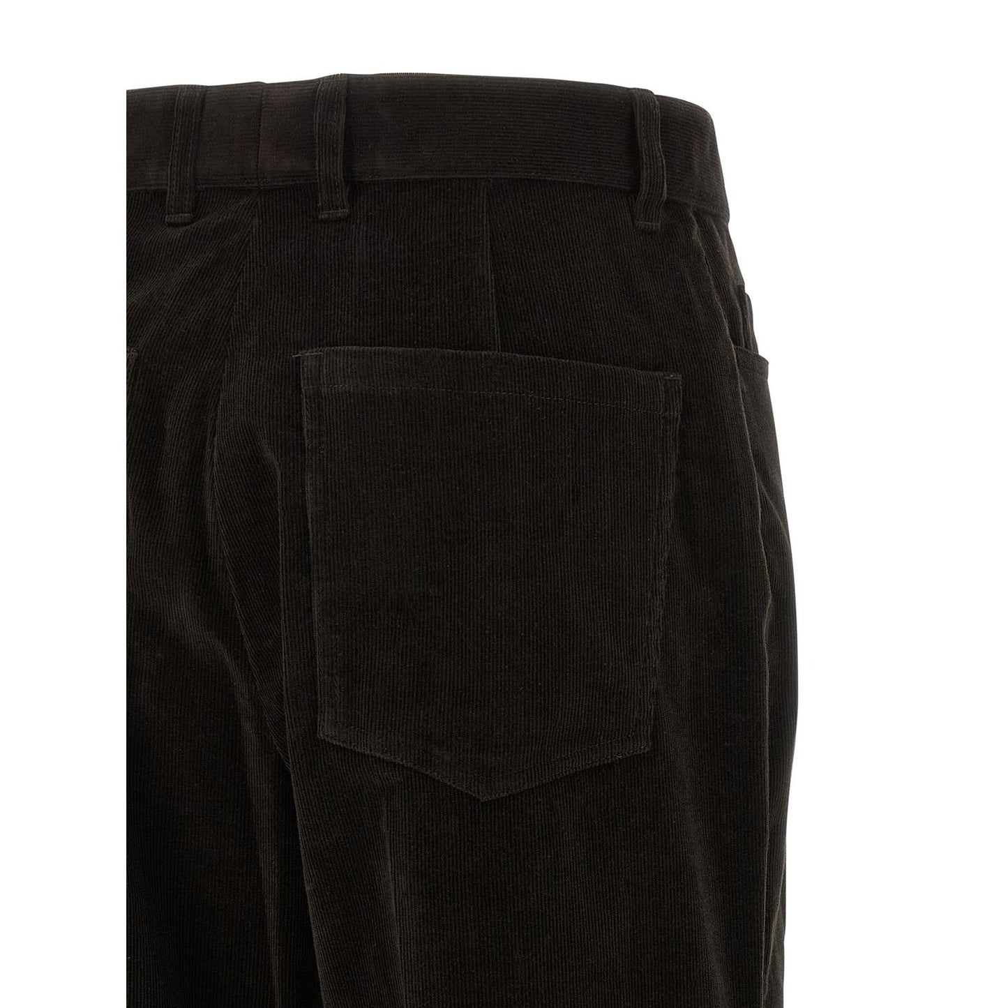 Ferragamo Brown Cotton Flared Pants