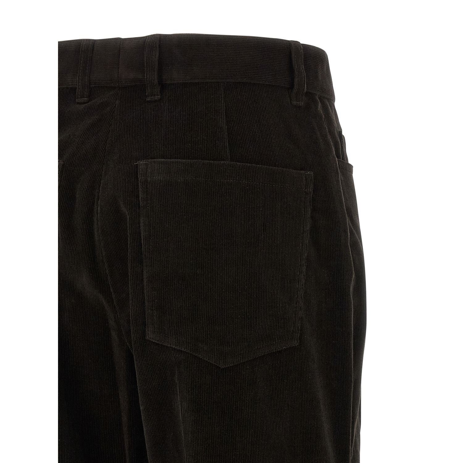 Ferragamo Brown Cotton Flared Pants