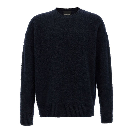 Roberto Collina Blue Merino Wool Cardigan