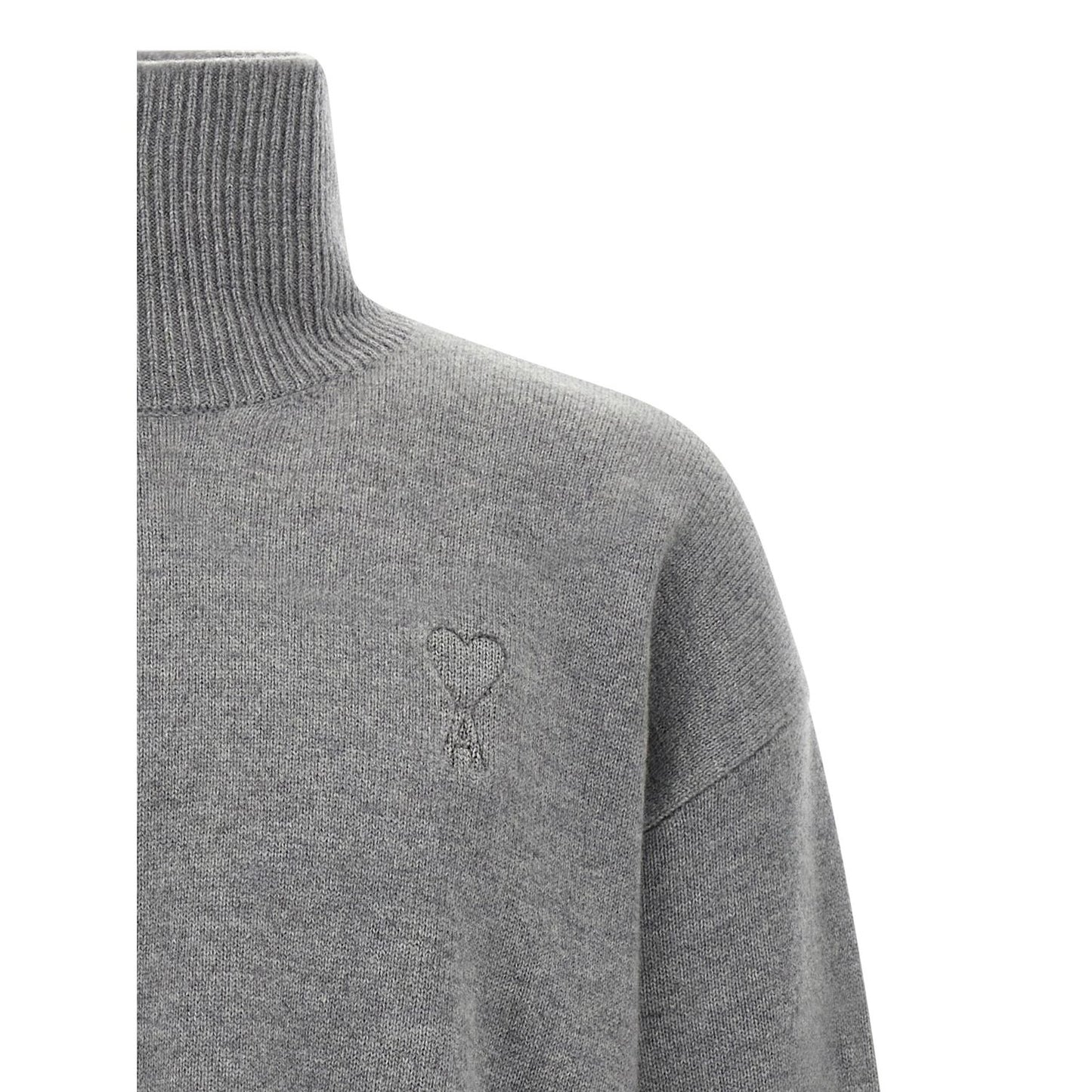 Ami Paris Gray Wool Cardigan