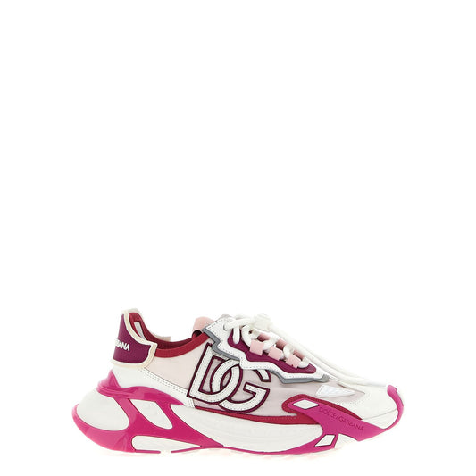 Dolce & Gabbana Fuchsia Viscose Athletic Sneakers