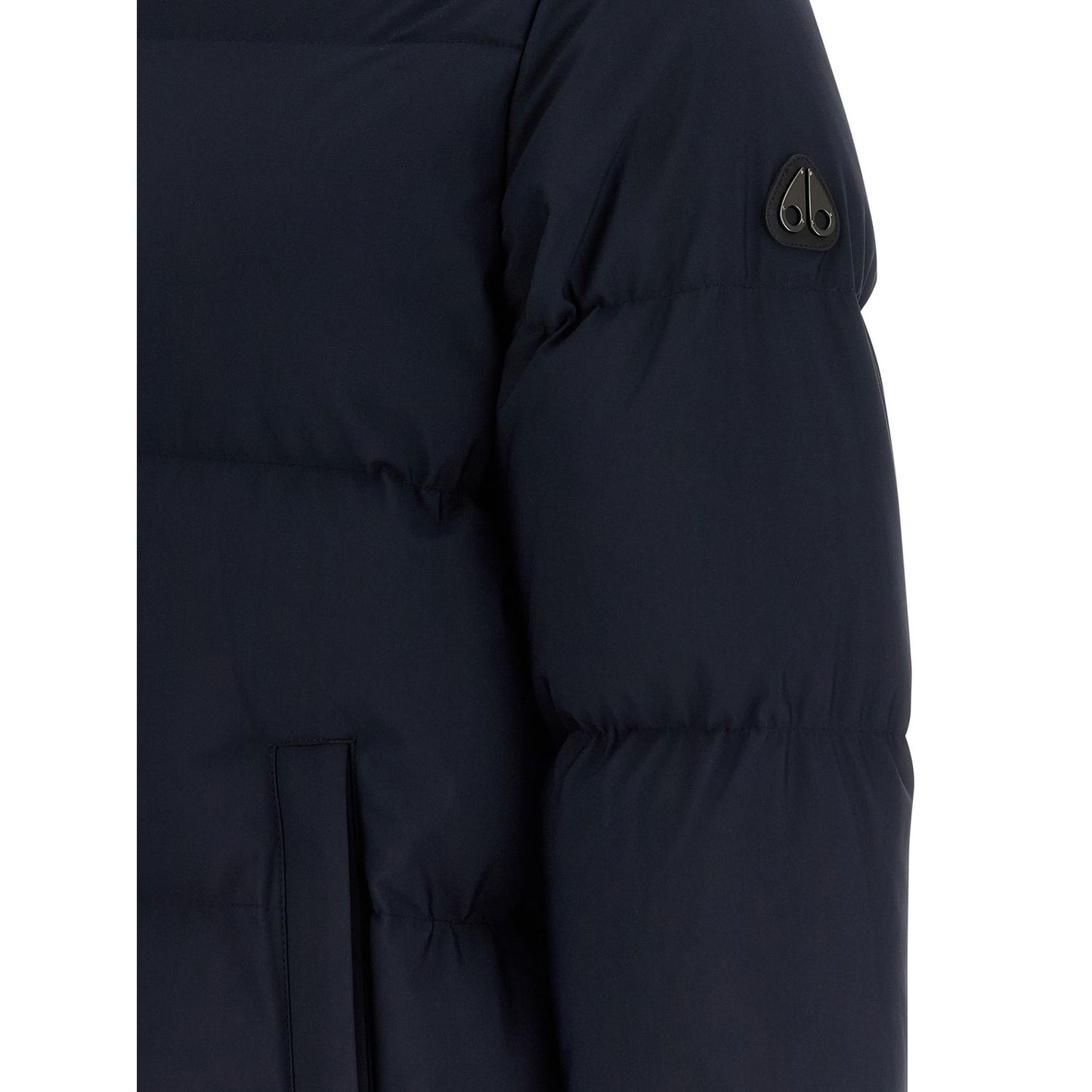 Moose Knuckles Blue Nylon Full-Length Jacket
