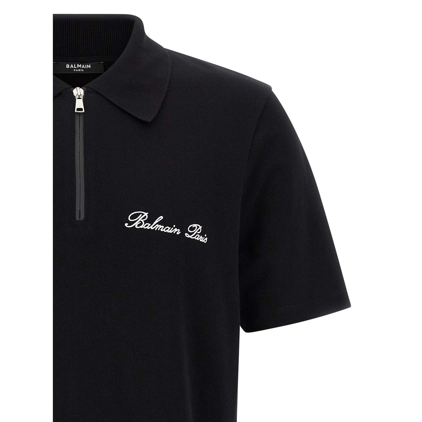 Balmain Bicolor Cotton Polo Shirt