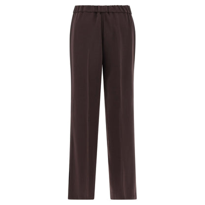 Alberto Biani Brown Triacetate Casual Pants