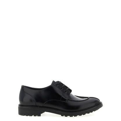Saint Laurent Black Calfskin Oxfords And Derbies