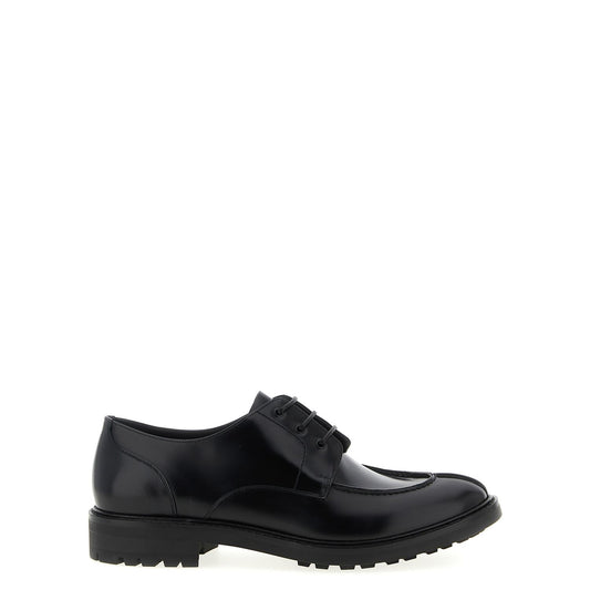 Saint Laurent Black Calfskin Oxfords And Derbies
