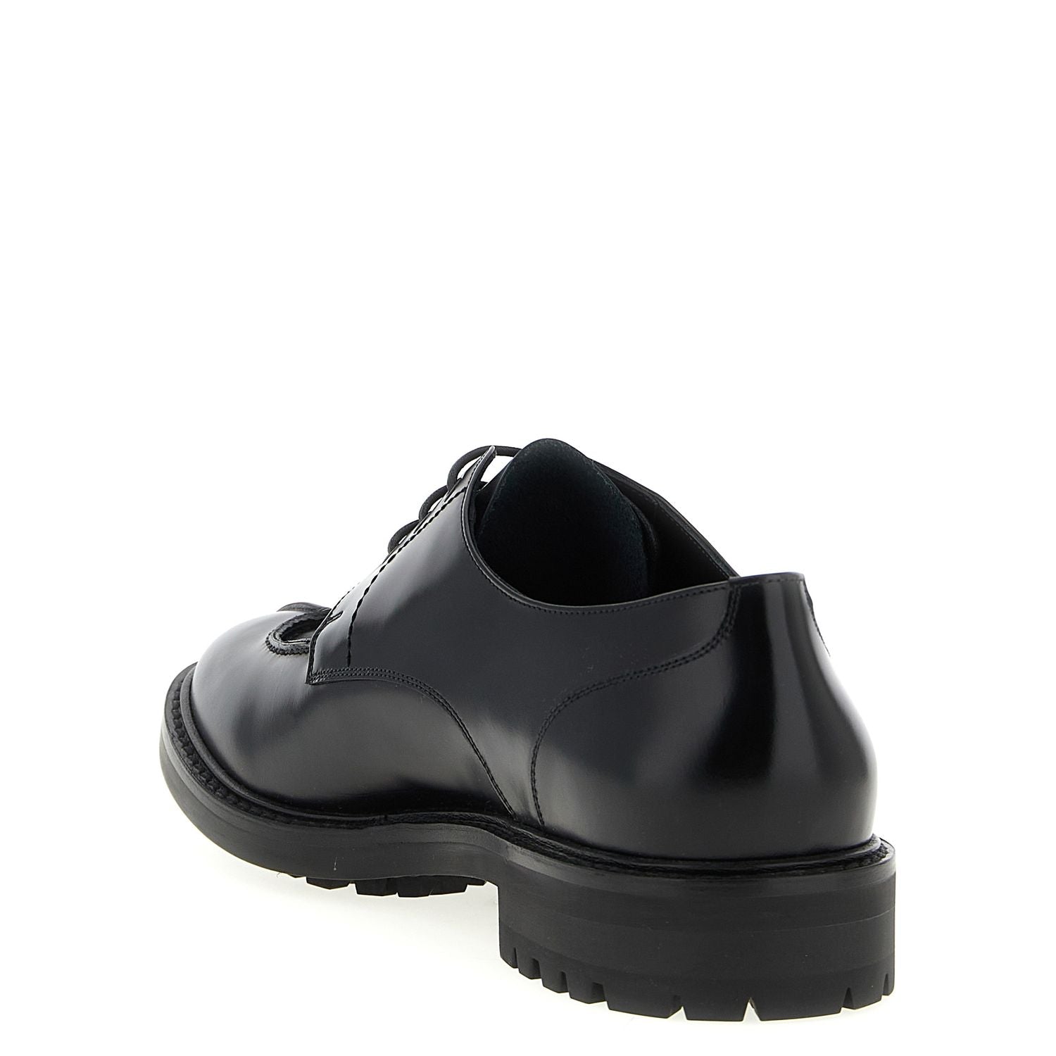 Saint Laurent Black Calfskin Oxfords And Derbies