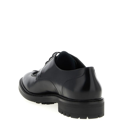 Saint Laurent Black Calfskin Oxfords And Derbies