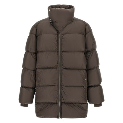 Rick Owens Brown Nylon Full-Length Jacket