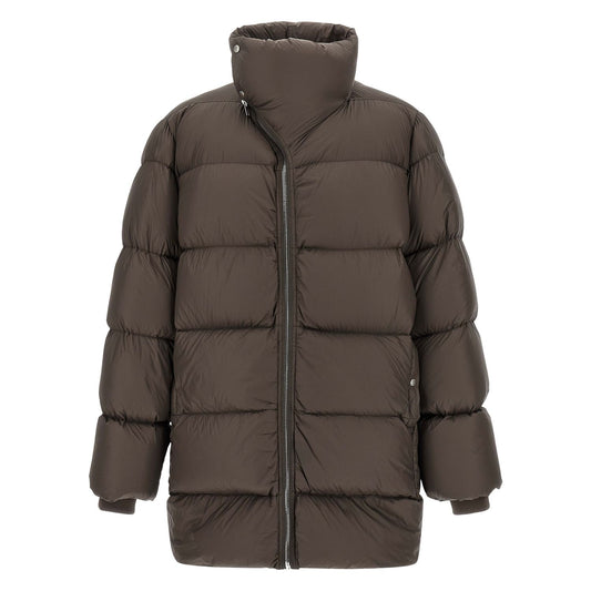 Rick Owens Brown Nylon Full-Length Jacket