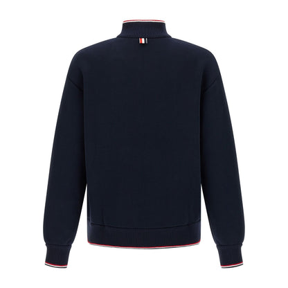Thom Browne Blue Cotton Sweatshirt