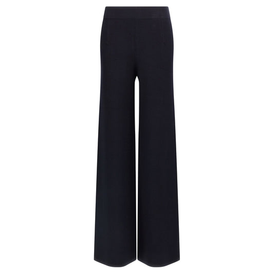 Max Mara Blue Viscose Casual Pants