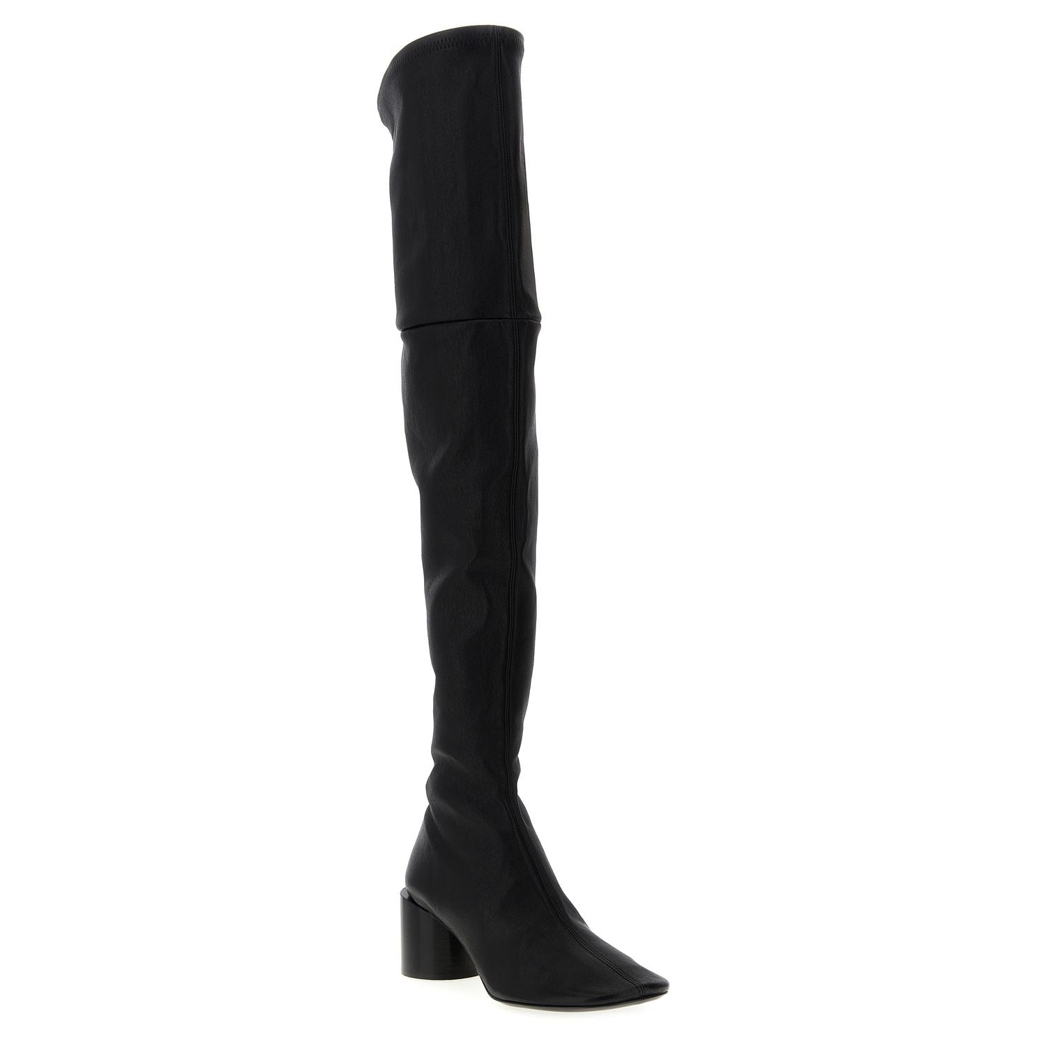 Jil Sander Black Leather Over The Knee