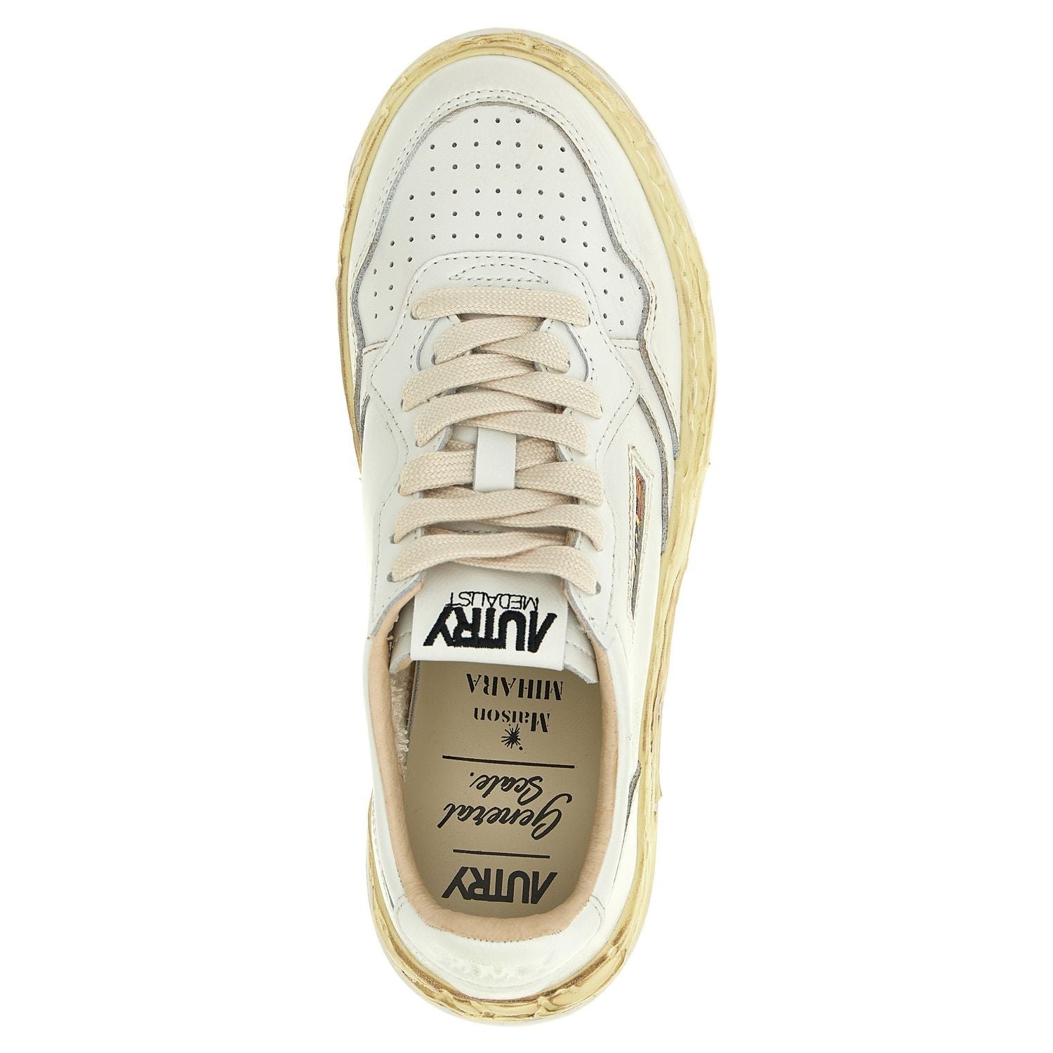 Autry White Goatskin Chunky Sneakers