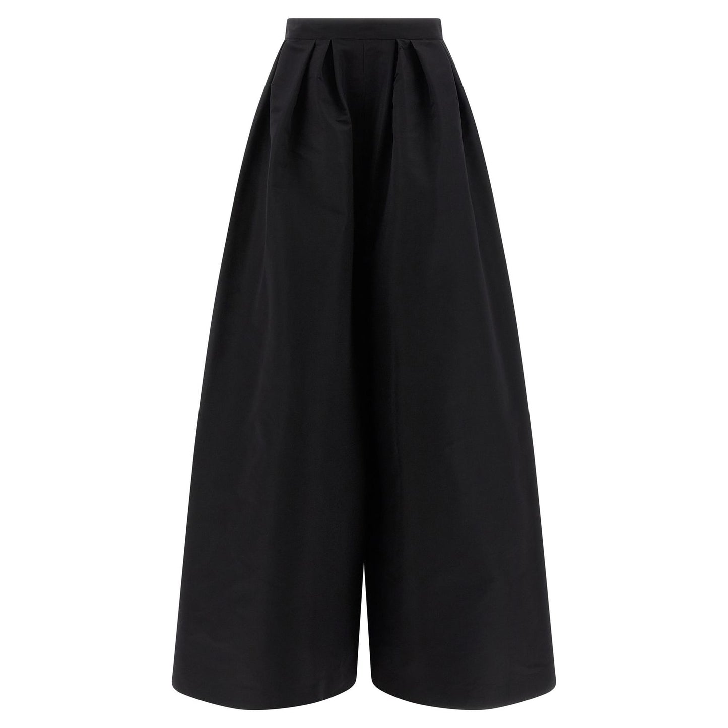 Carolina Herrera Black Silk Casual Pants