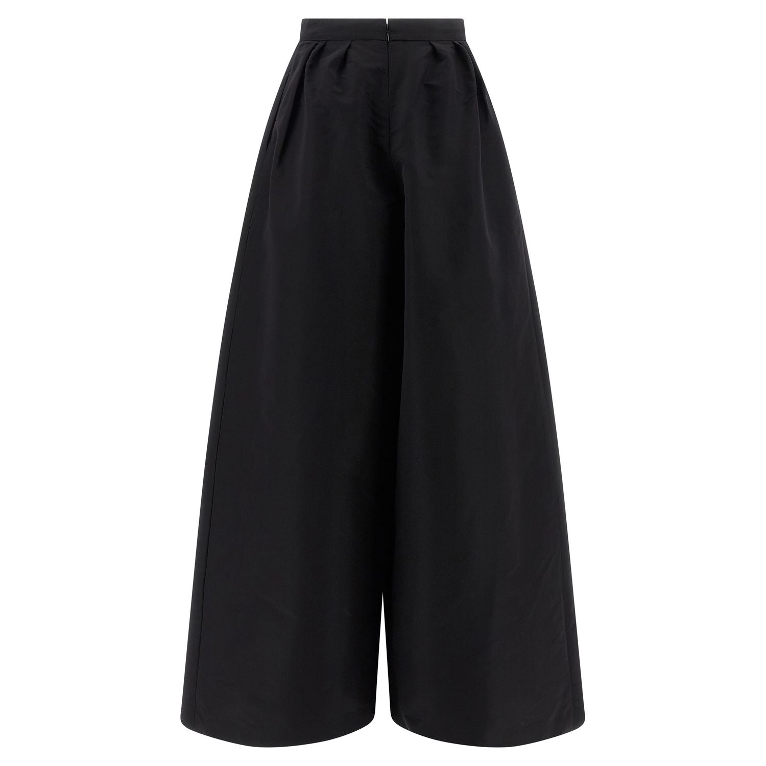 Carolina Herrera Black Silk Casual Pants