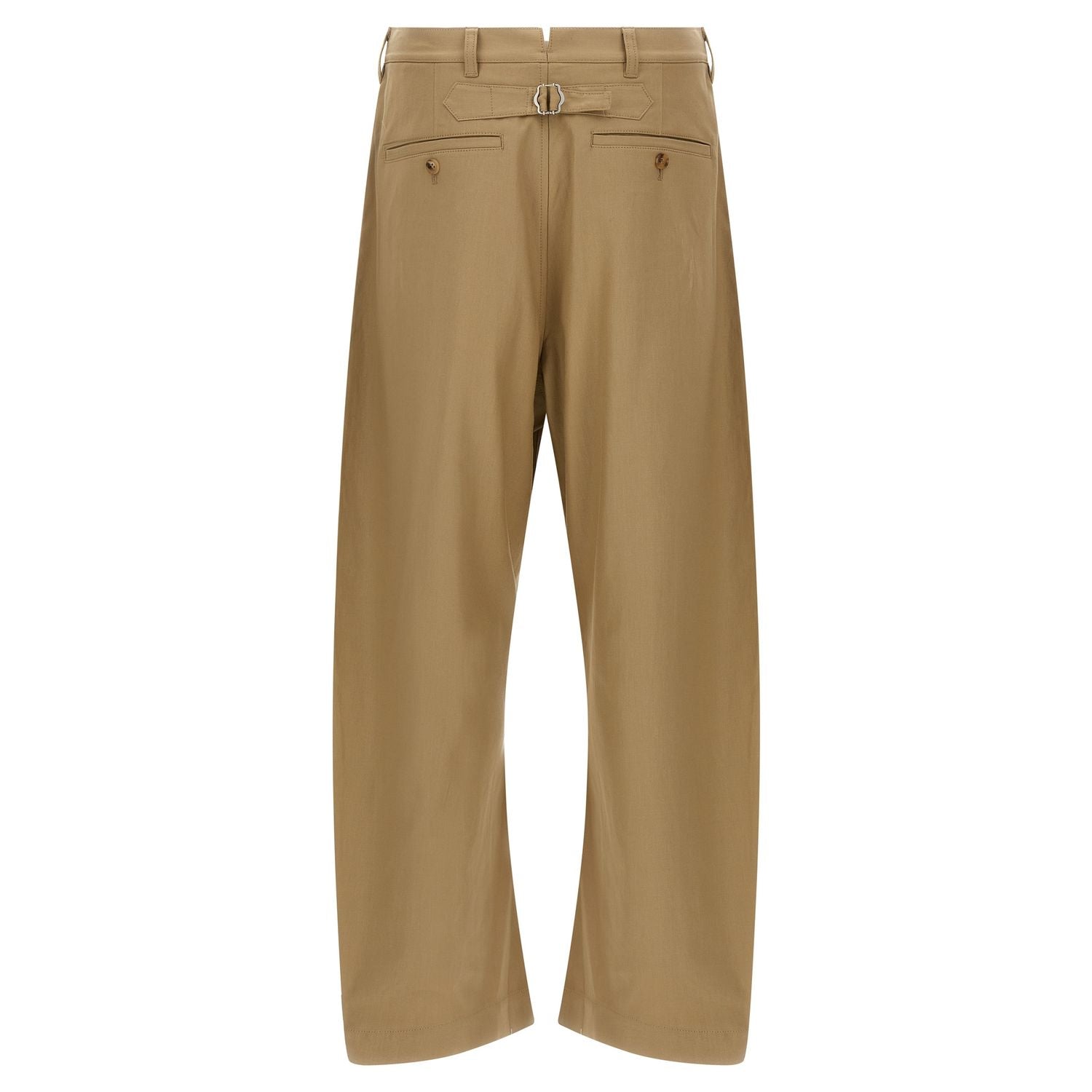 Comme Des Garçons Beige Cotton Casual Pants
