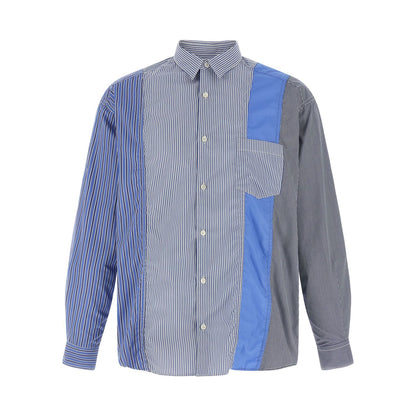 Comme Des Garçons Blue Cotton Blouse