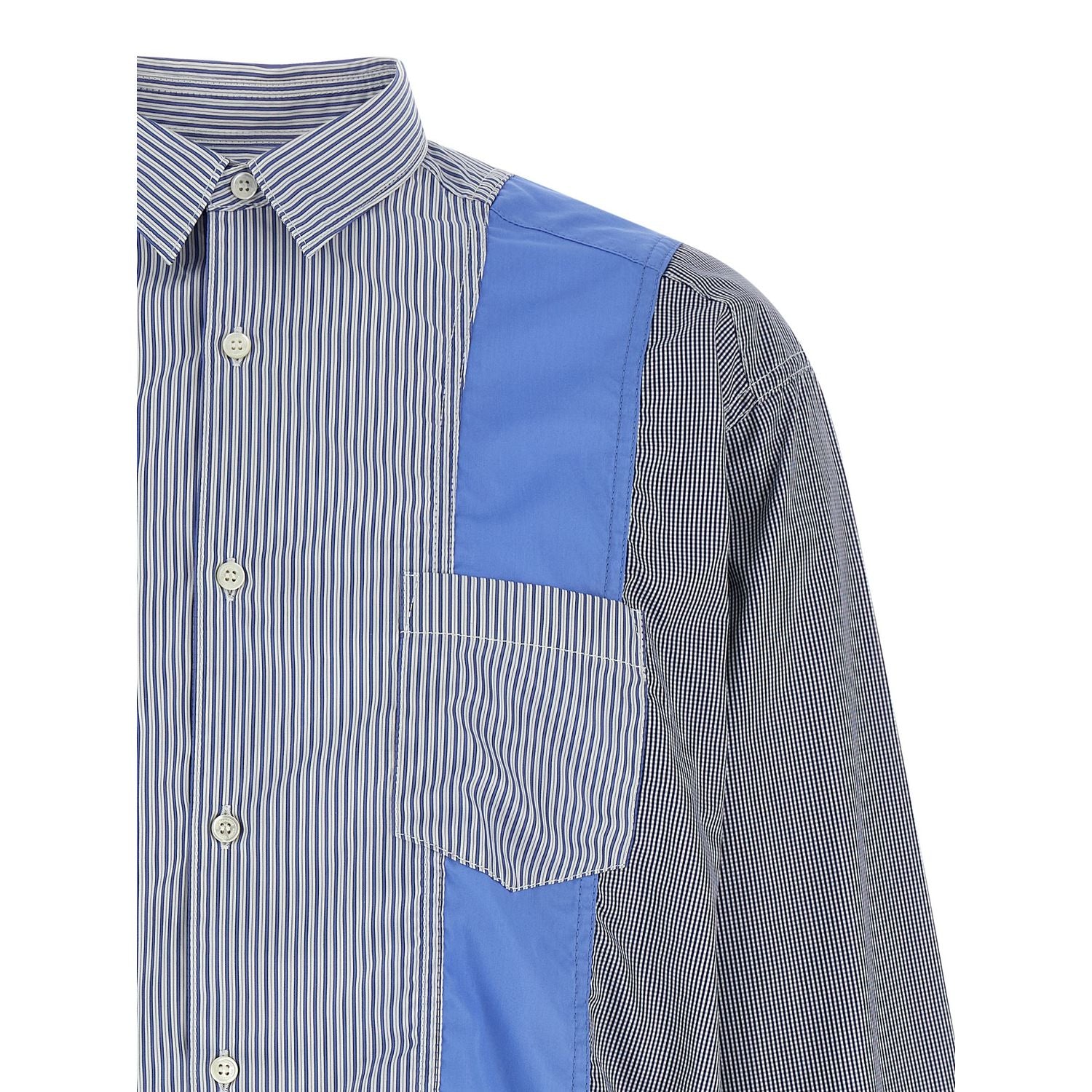 Comme Des Garçons Blue Cotton Blouse