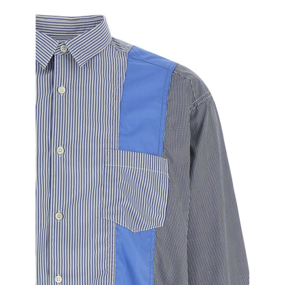 Comme Des Garçons Blue Cotton Blouse