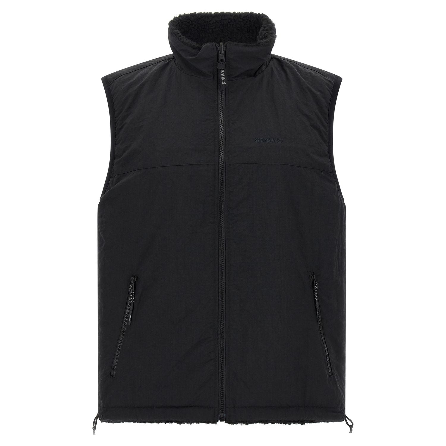Gramicci Black Polyester Sleeveless Jacket