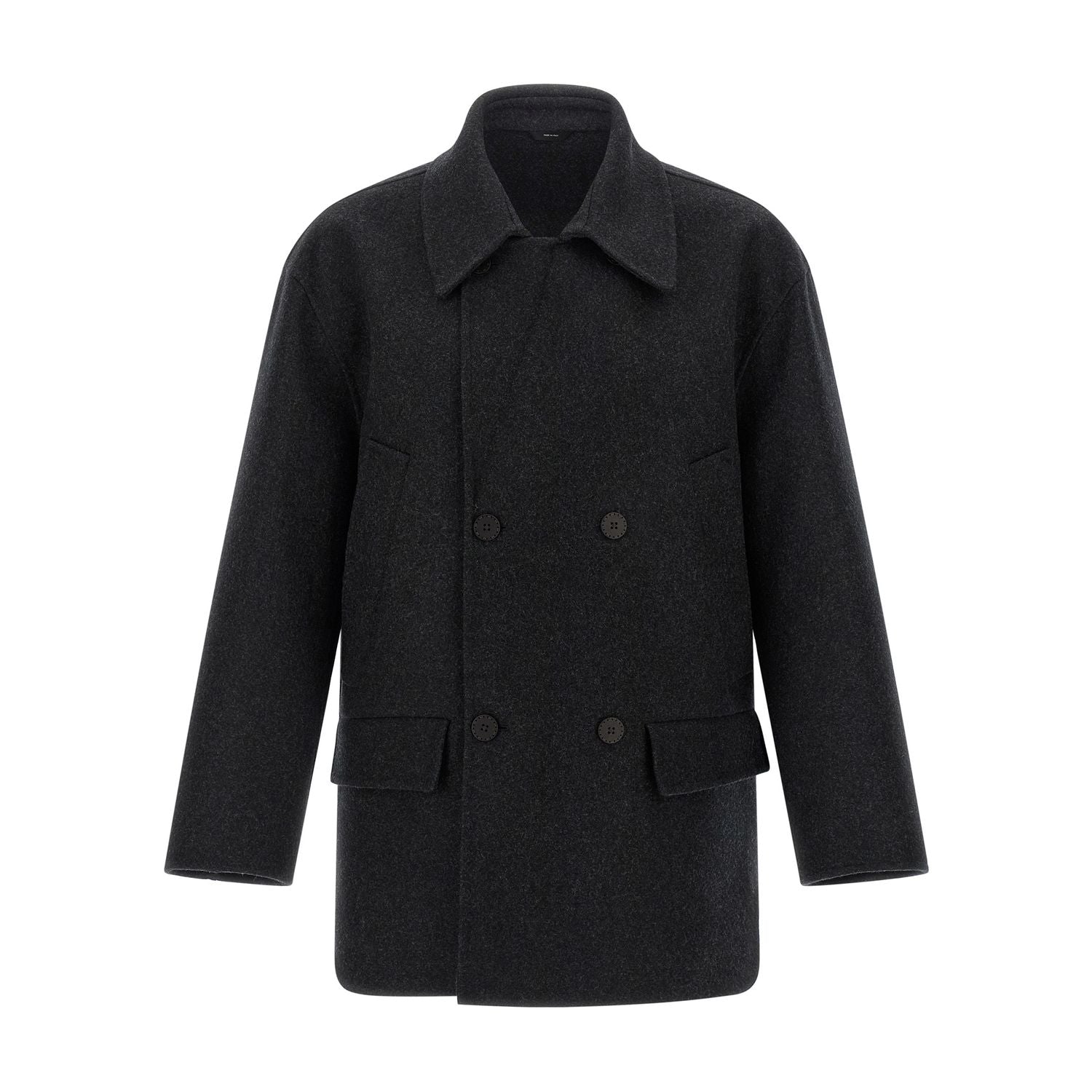 Fendi Gray Virgin Wool Coat