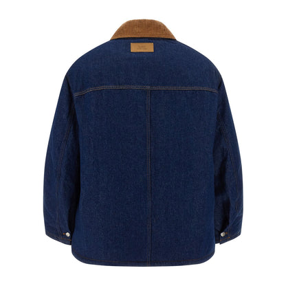 Ami Paris Blue Cotton Denim Jacket