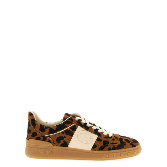 Valentino Garavani Brown Calfskin Low Top Sneakers